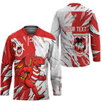 Personalized St. George Illawarra Dragons Hockey Jersey Dynamic Lightning Mascot Rugby Australia