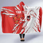 Personalized St. George Illawarra Dragons Hooded Blanket Dynamic Lightning Mascot Rugby Australia