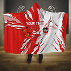 Personalized St. George Illawarra Dragons Hooded Blanket Dynamic Lightning Mascot Rugby Australia