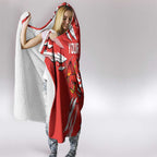 Personalized St. George Illawarra Dragons Hooded Blanket Dynamic Lightning Mascot Rugby Australia