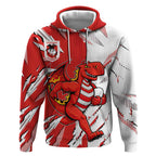 Personalized St. George Illawarra Dragons Hoodie Dynamic Lightning Mascot Rugby Australia