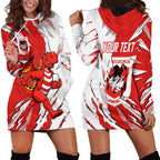Personalized St. George Illawarra Dragons Hoodie Dress Dynamic Lightning Mascot Rugby Australia