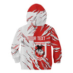 Personalized St. George Illawarra Dragons Kid Hoodie Dynamic Lightning Mascot Rugby Australia