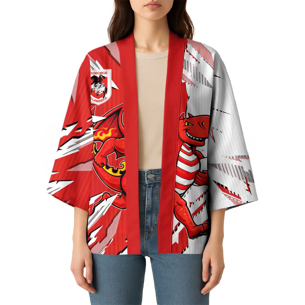 Personalized St. George Illawarra Dragons Kimono Dynamic Lightning Mascot Rugby Australia