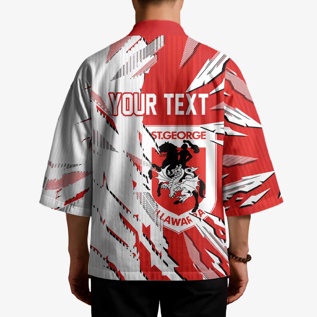 Personalized St. George Illawarra Dragons Kimono Dynamic Lightning Mascot Rugby Australia
