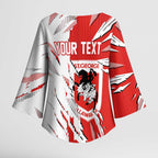 Personalized St. George Illawarra Dragons Kimono Sleeve Blouse Dynamic Lightning Mascot Rugby Australia