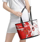 Personalized St. George Illawarra Dragons Leather Tote Bag Dynamic Lightning Mascot Rugby Australia