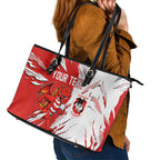 Personalized St. George Illawarra Dragons Leather Tote Bag Dynamic Lightning Mascot Rugby Australia