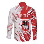 Personalized St. George Illawarra Dragons Long Sleeve Button Shirt Dynamic Lightning Mascot Rugby Australia