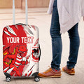 Personalized St. George Illawarra Dragons Luggage Cover Dynamic Lightning Mascot Rugby Australia