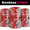 Personalized St. George Illawarra Dragons Neck Gaiter Dynamic Lightning Mascot Rugby Australia