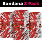 Personalized St. George Illawarra Dragons Neck Gaiter Dynamic Lightning Mascot Rugby Australia