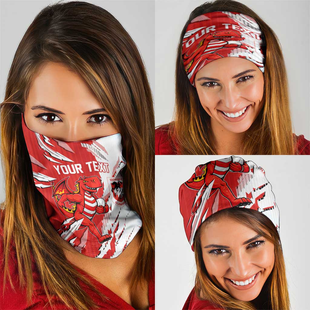 Personalized St. George Illawarra Dragons Neck Gaiter Dynamic Lightning Mascot Rugby Australia