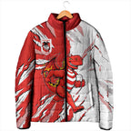 Personalized St. George Illawarra Dragons Padded Jacket Dynamic Lightning Mascot Rugby Australia