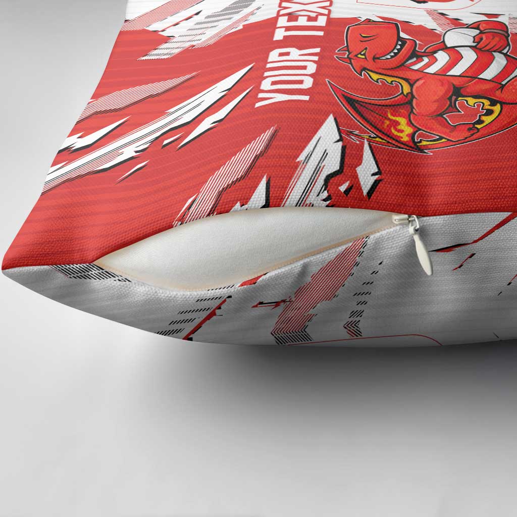 Personalized St. George Illawarra Dragons Pillow Cover Dynamic Lightning Mascot Rugby Australia