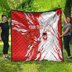Personalized St. George Illawarra Dragons Quilt Dynamic Lightning Mascot Rugby Australia