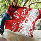 Personalized St. George Illawarra Dragons Quilt Dynamic Lightning Mascot Rugby Australia
