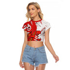 Personalized St. George Illawarra Dragons Raglan Cropped T Shirt Dynamic Lightning Mascot Rugby Australia