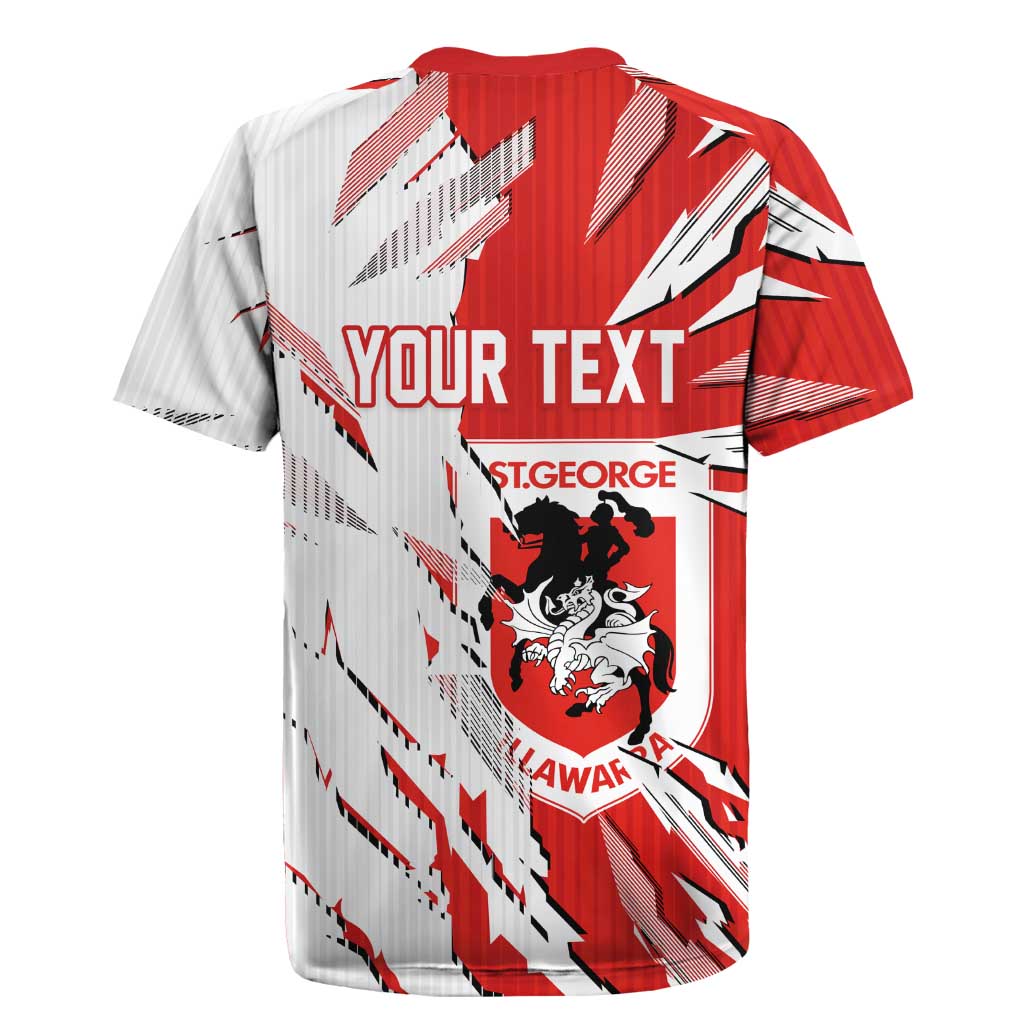 Personalized St. George Illawarra Dragons Rugby Jersey Dynamic Lightning Mascot Rugby Australia