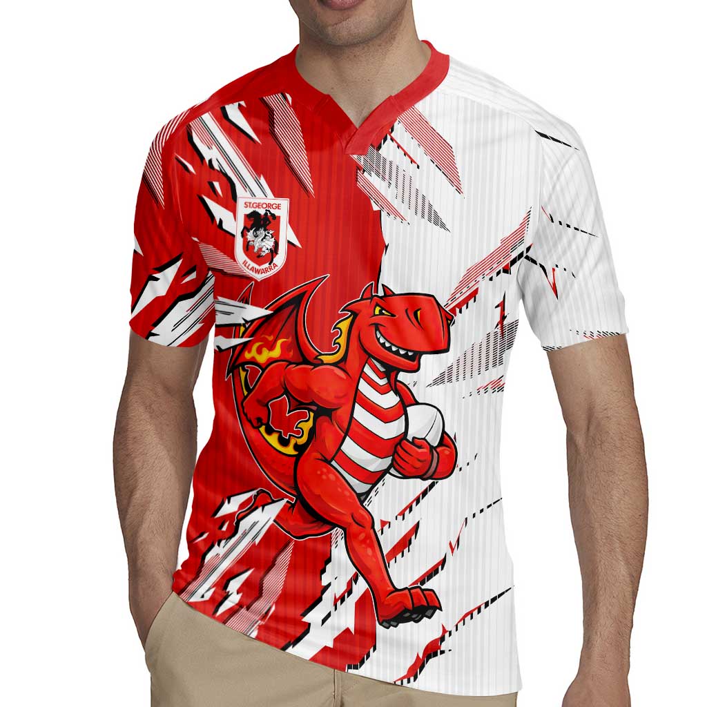 Personalized St. George Illawarra Dragons Rugby Jersey Dynamic Lightning Mascot Rugby Australia