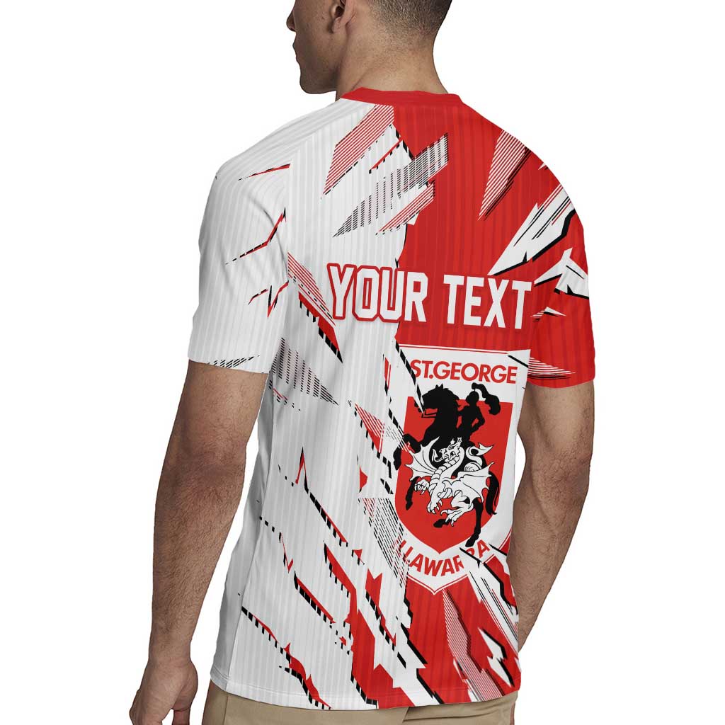 Personalized St. George Illawarra Dragons Rugby Jersey Dynamic Lightning Mascot Rugby Australia