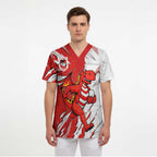 Personalized St. George Illawarra Dragons Scrub Top Dynamic Lightning Mascot Rugby Australia