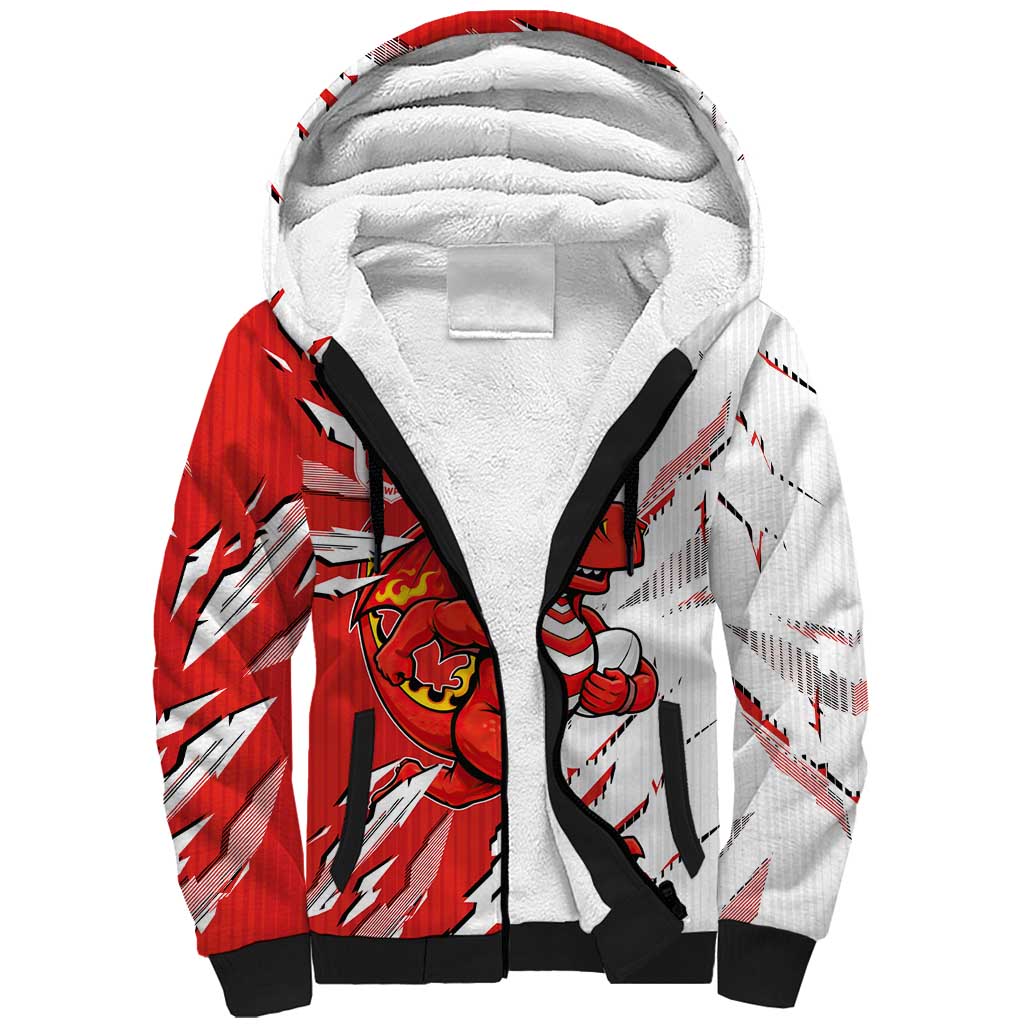 Personalized St. George Illawarra Dragons Sherpa Hoodie Dynamic Lightning Mascot Rugby Australia