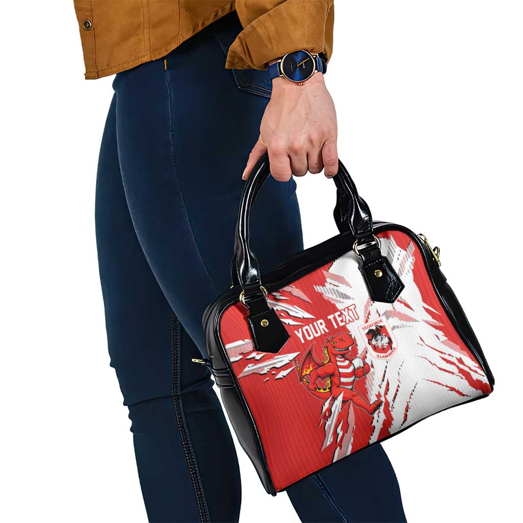 Personalized St. George Illawarra Dragons Shoulder Handbag Dynamic Lightning Mascot Rugby Australia