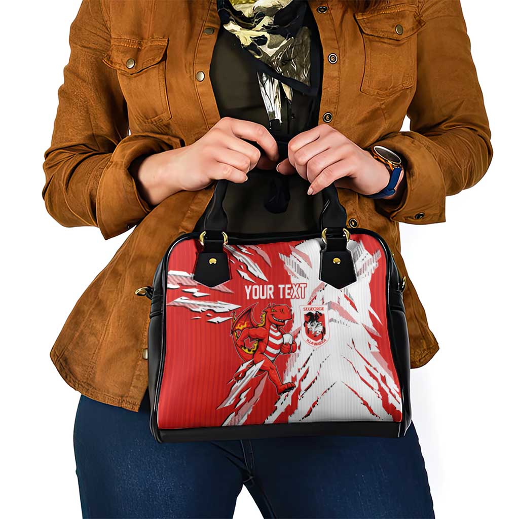 Personalized St. George Illawarra Dragons Shoulder Handbag Dynamic Lightning Mascot Rugby Australia
