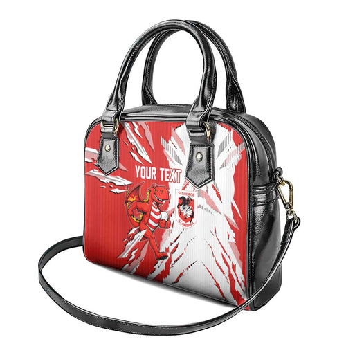 Personalized St. George Illawarra Dragons Shoulder Handbag Dynamic Lightning Mascot Rugby Australia