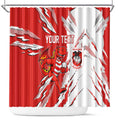 Personalized St. George Illawarra Dragons Shower Curtain Dynamic Lightning Mascot Rugby Australia