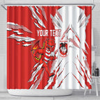 Personalized St. George Illawarra Dragons Shower Curtain Dynamic Lightning Mascot Rugby Australia