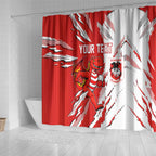 Personalized St. George Illawarra Dragons Shower Curtain Dynamic Lightning Mascot Rugby Australia