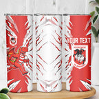 Personalized St. George Illawarra Dragons Skinny Tumbler Dynamic Lightning Mascot Rugby Australia