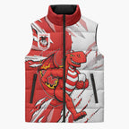 Personalized St. George Illawarra Dragons Sleeveless Puffer Jacket Dynamic Lightning Mascot Rugby Australia