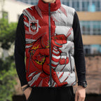 Personalized St. George Illawarra Dragons Sleeveless Puffer Jacket Dynamic Lightning Mascot Rugby Australia