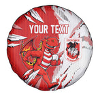 Personalized St. George Illawarra Dragons Spare Tire Cover Dynamic Lightning Mascot Rugby Australia