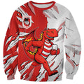 Personalized St. George Illawarra Dragons Sweatshirt Dynamic Lightning Mascot Rugby Australia