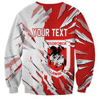 Personalized St. George Illawarra Dragons Sweatshirt Dynamic Lightning Mascot Rugby Australia