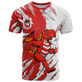 Personalized St. George Illawarra Dragons T Shirt Dynamic Lightning Mascot Rugby Australia