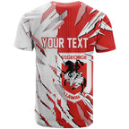 Personalized St. George Illawarra Dragons T Shirt Dynamic Lightning Mascot Rugby Australia