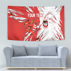 Personalized St. George Illawarra Dragons Tapestry Dynamic Lightning Mascot Rugby Australia