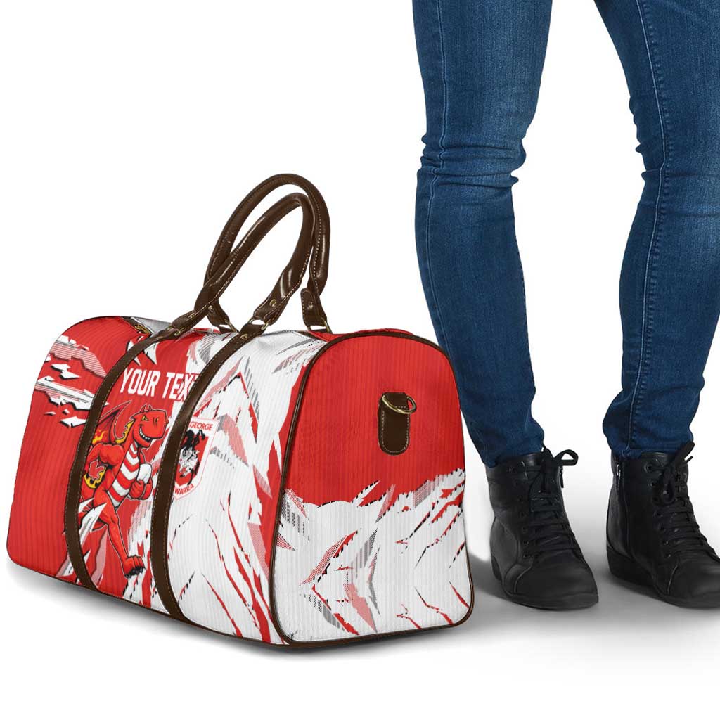 Personalized St. George Illawarra Dragons Travel Bag Dynamic Lightning Mascot Rugby Australia