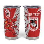 Personalized St. George Illawarra Dragons Tumbler Cup Dynamic Lightning Mascot Rugby Australia