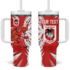 Personalized St. George Illawarra Dragons Tumbler With Handle Dynamic Lightning Mascot Rugby Australia
