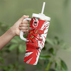 Personalized St. George Illawarra Dragons Tumbler With Handle Dynamic Lightning Mascot Rugby Australia