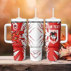 Personalized St. George Illawarra Dragons Tumbler With Handle Dynamic Lightning Mascot Rugby Australia