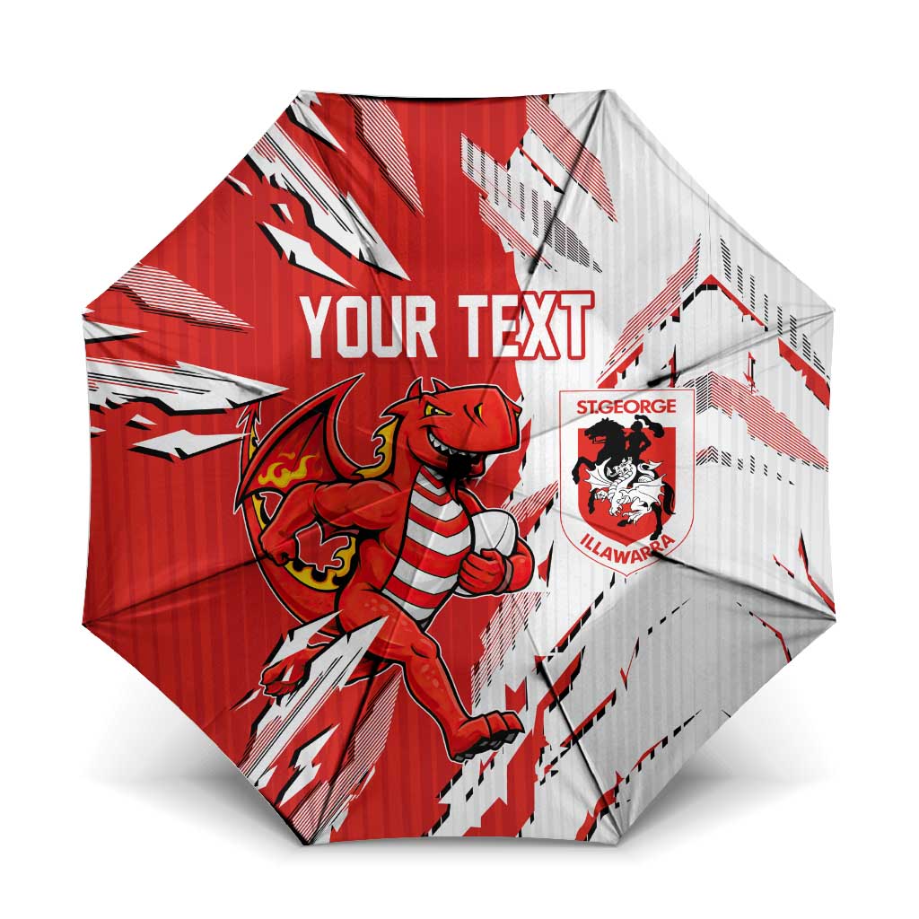 Personalized St. George Illawarra Dragons Umbrella Dynamic Lightning Mascot Rugby Australia