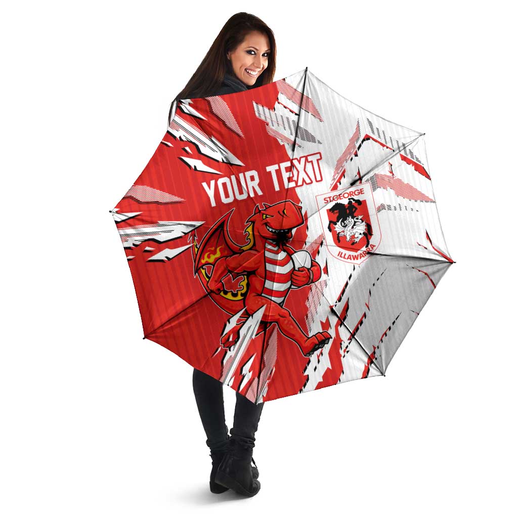 Personalized St. George Illawarra Dragons Umbrella Dynamic Lightning Mascot Rugby Australia