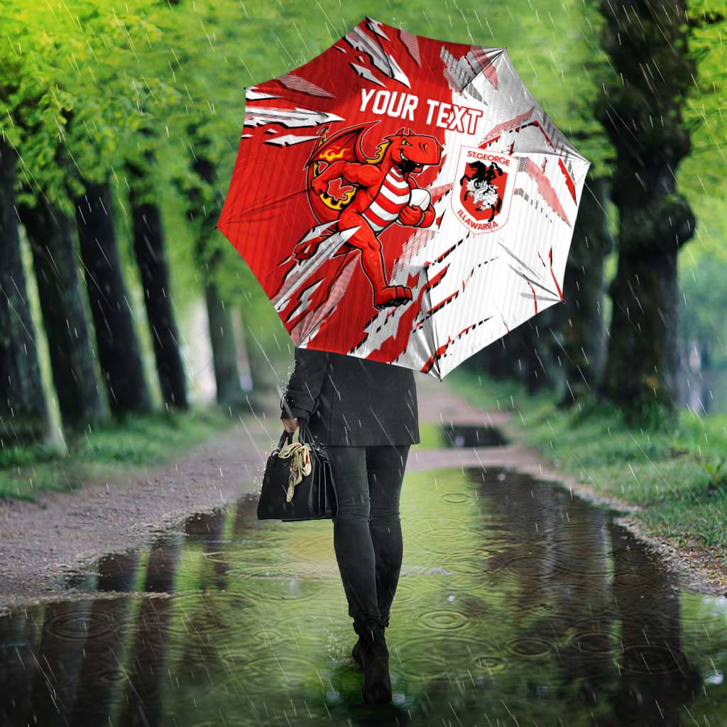 Personalized St. George Illawarra Dragons Umbrella Dynamic Lightning Mascot Rugby Australia